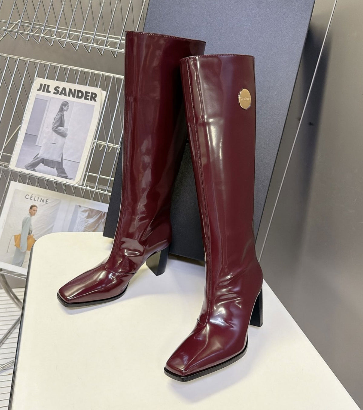 Leather boots