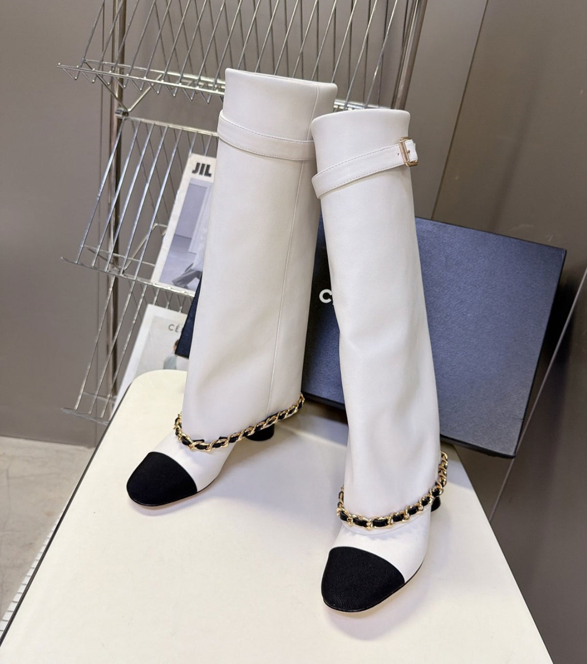 Leather boots