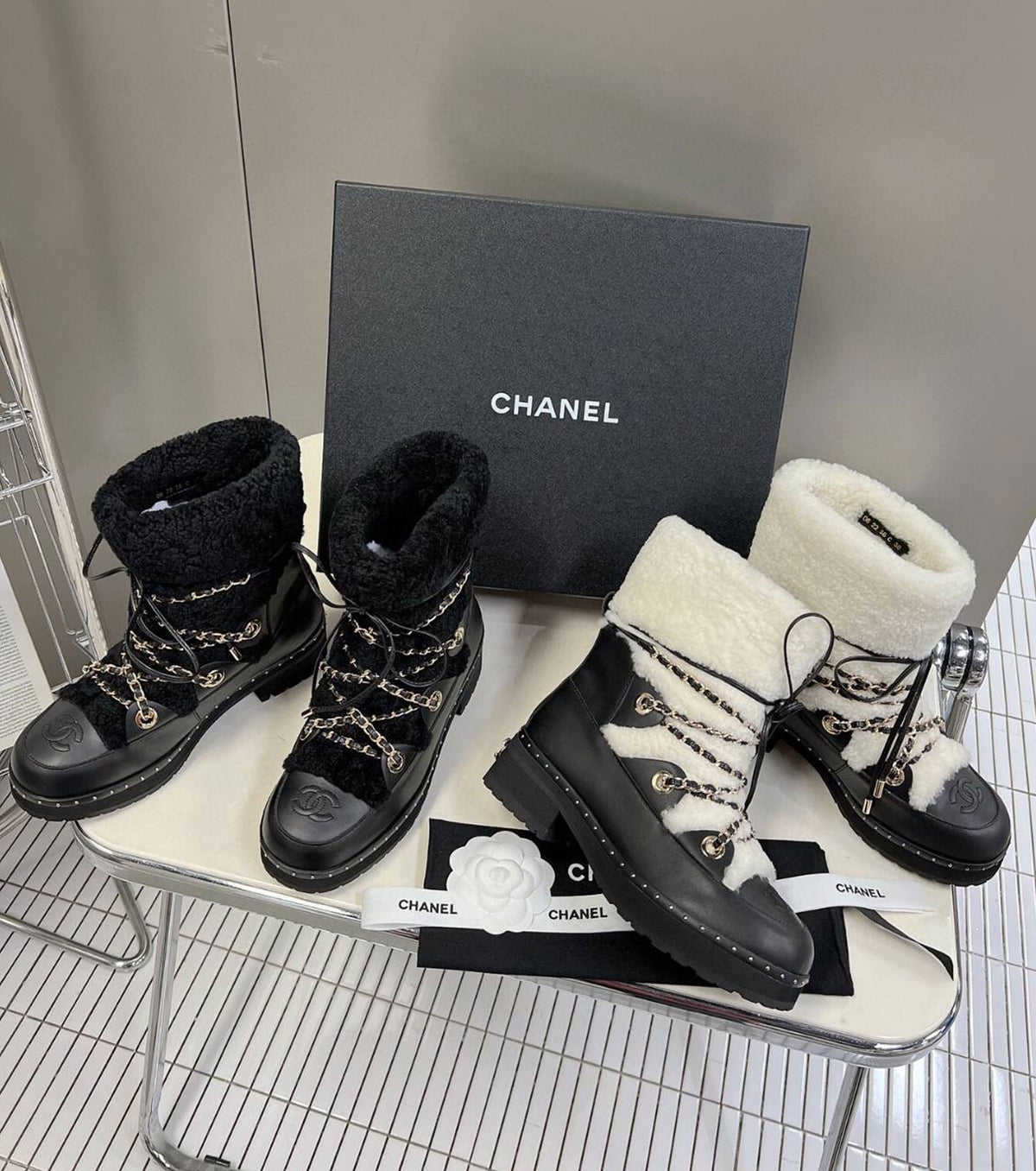Leather boots