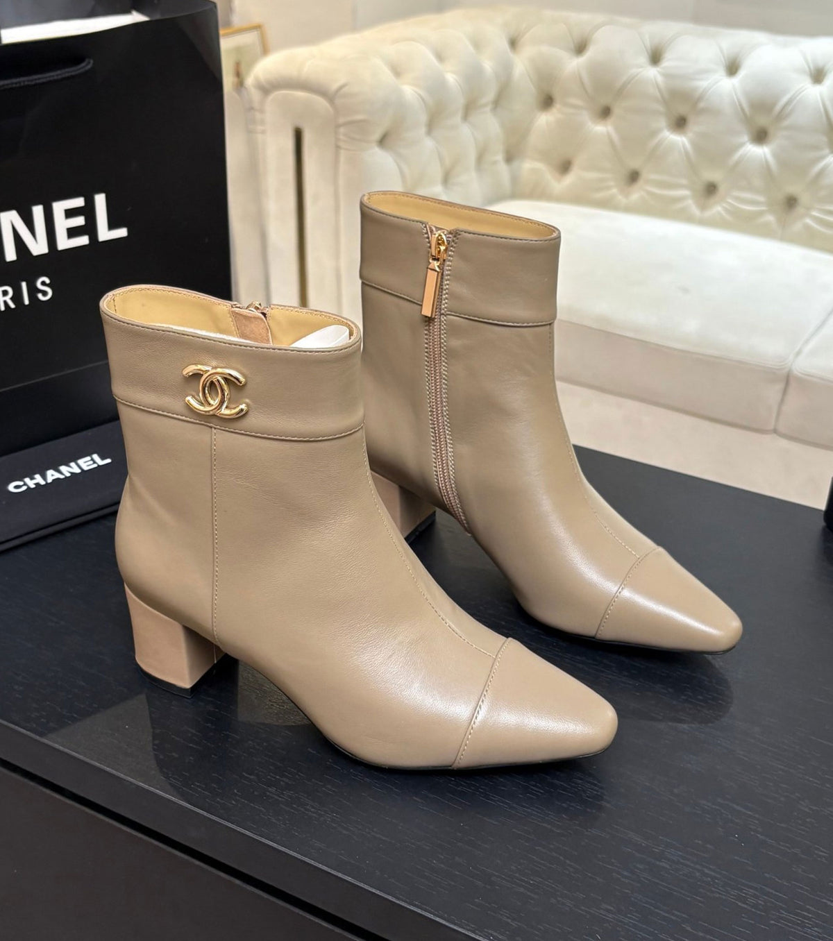 Leather boots