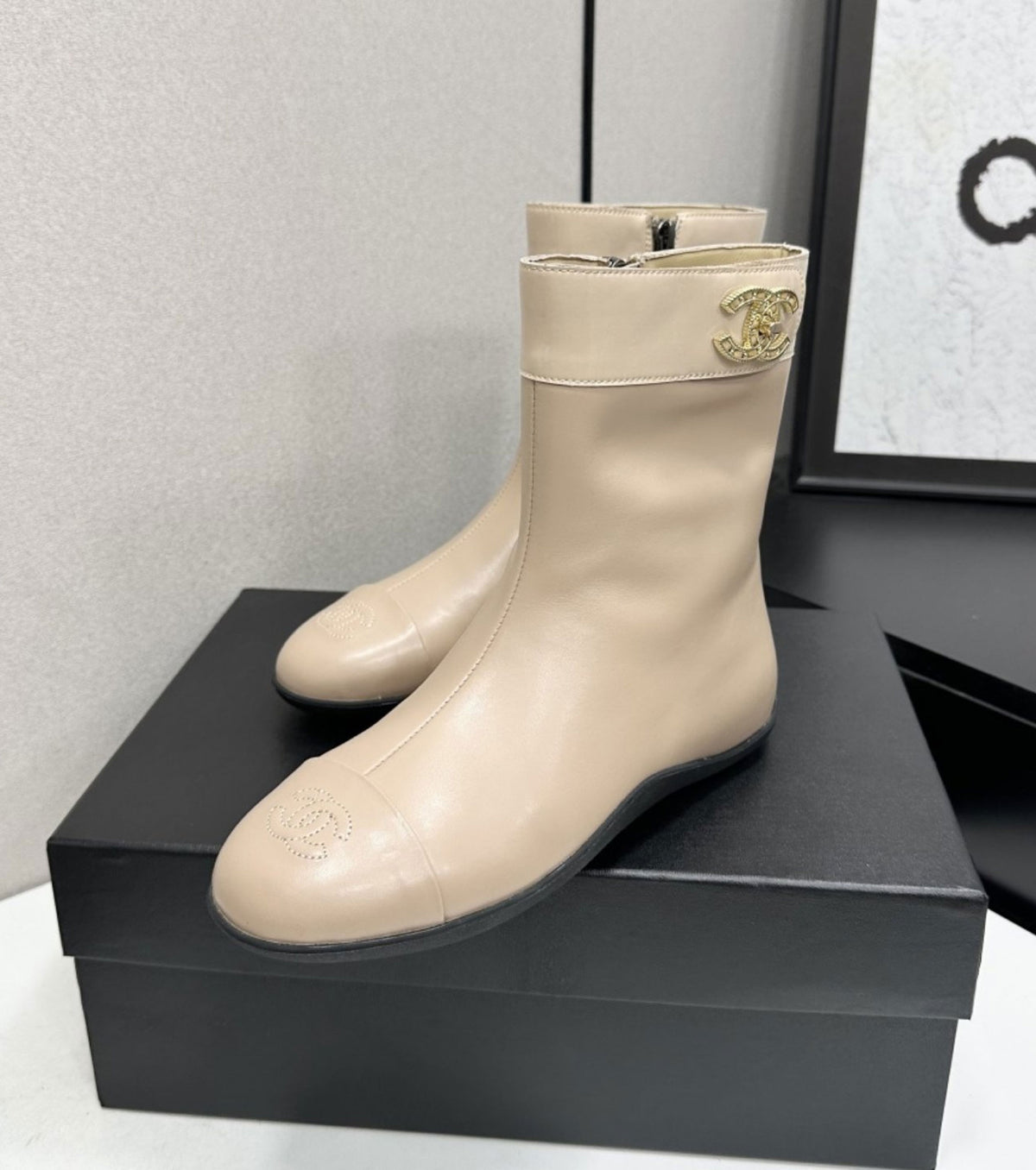 Leather boots