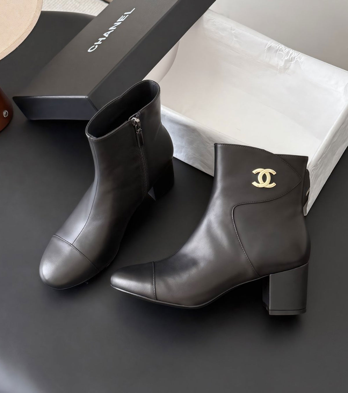 Leather boots