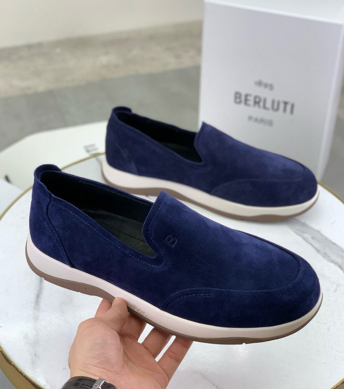 Suede loafer