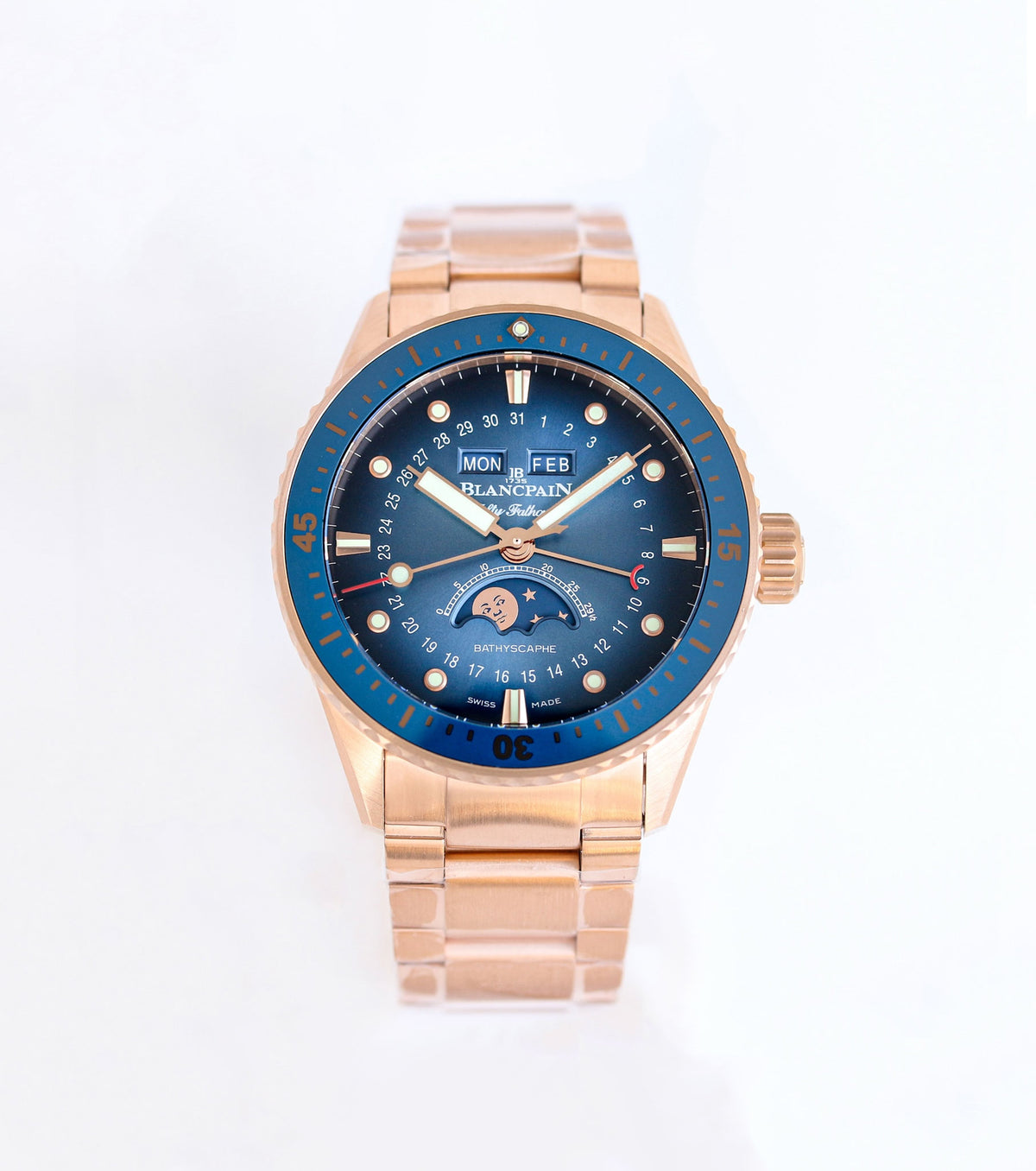 Fifty Fathoms Bathyscaphe Quantieme Complet Phases de Lune