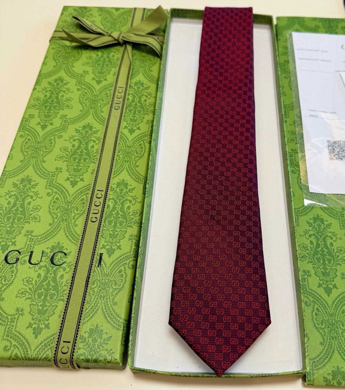 GG копринена жакардова вратовръзка GG