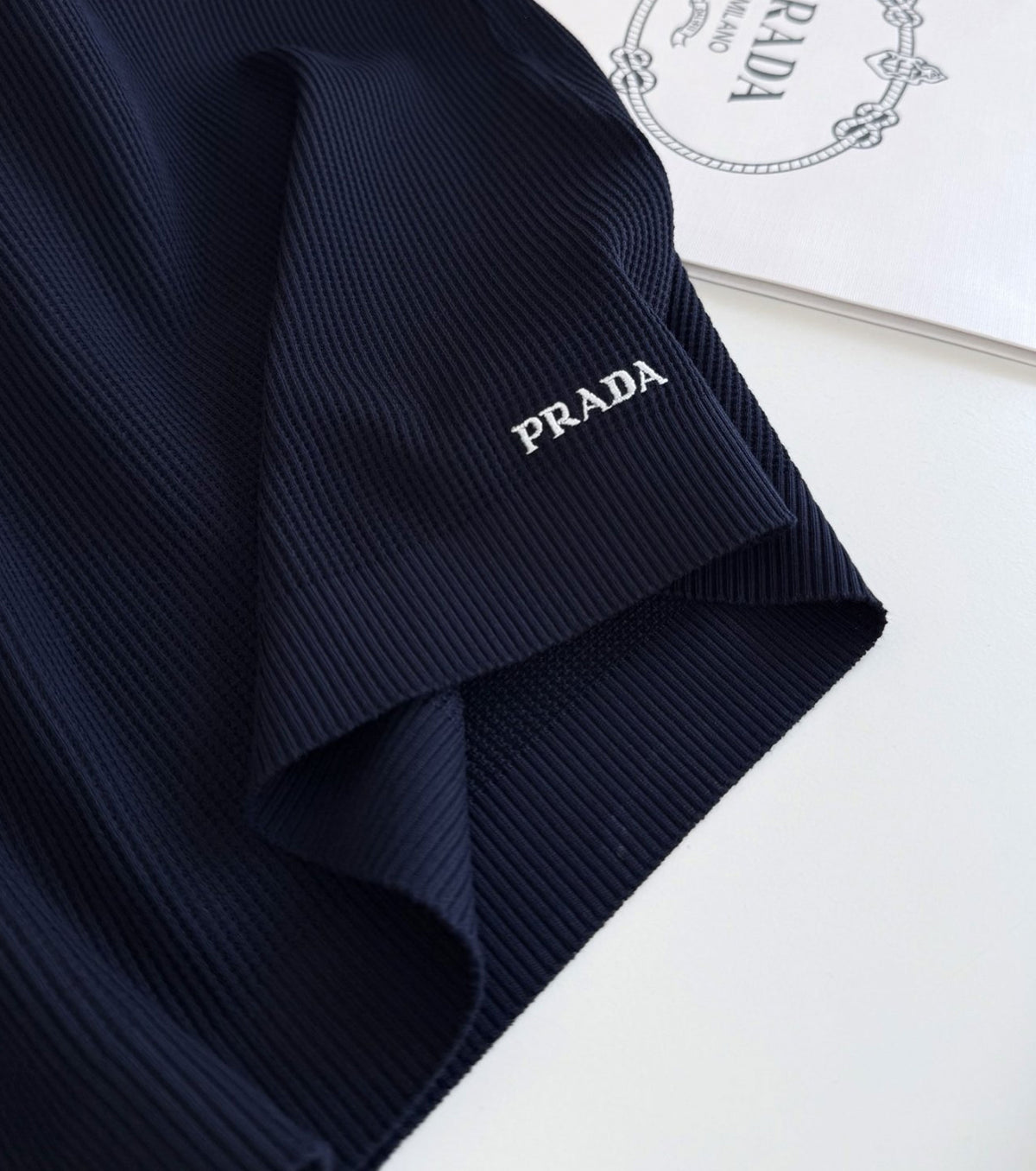 Fine-Knitted Polo T-shirt