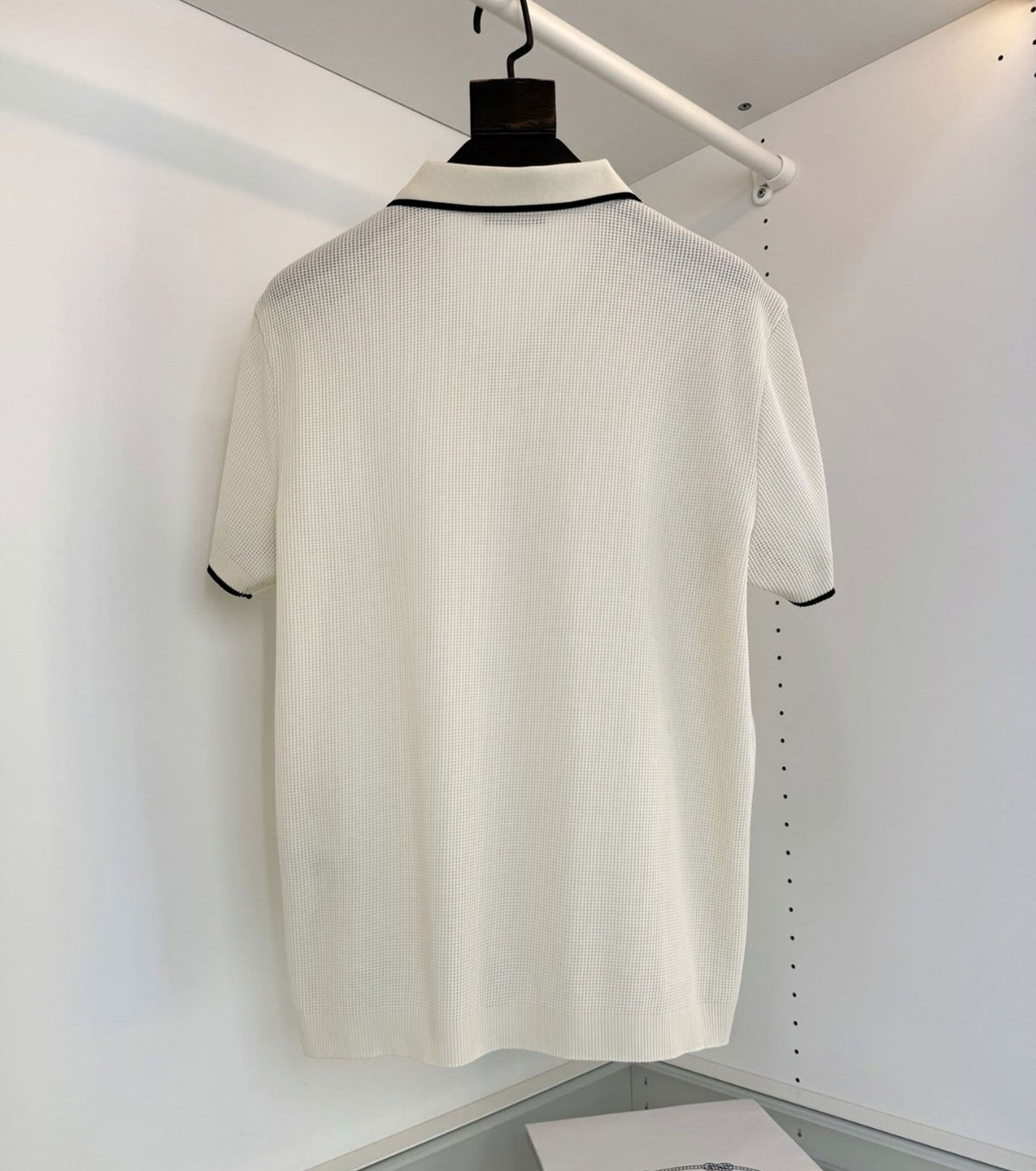 Fine-Knitted Polo T-shirt