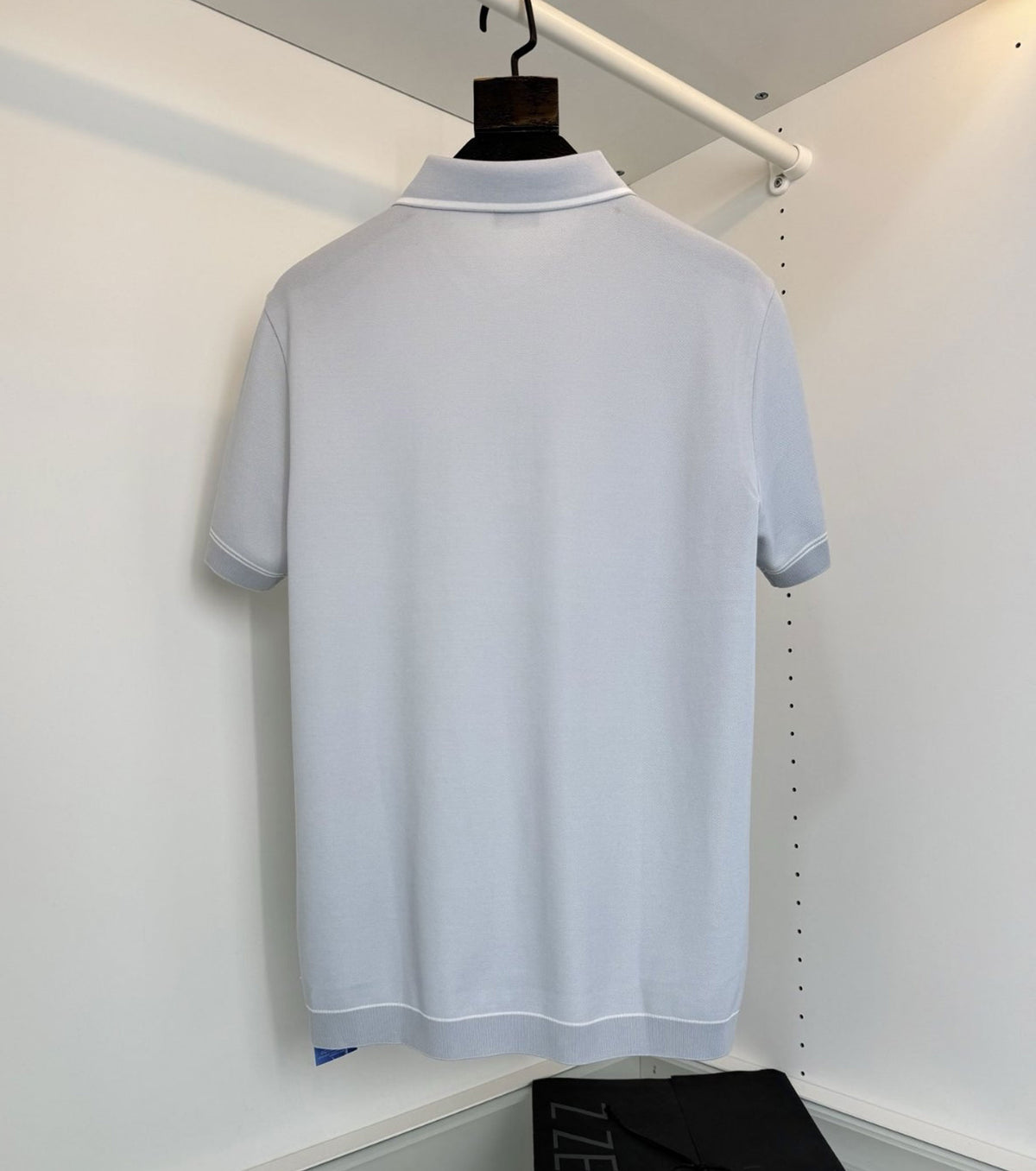 Fine-Knitted Polo T-shirt