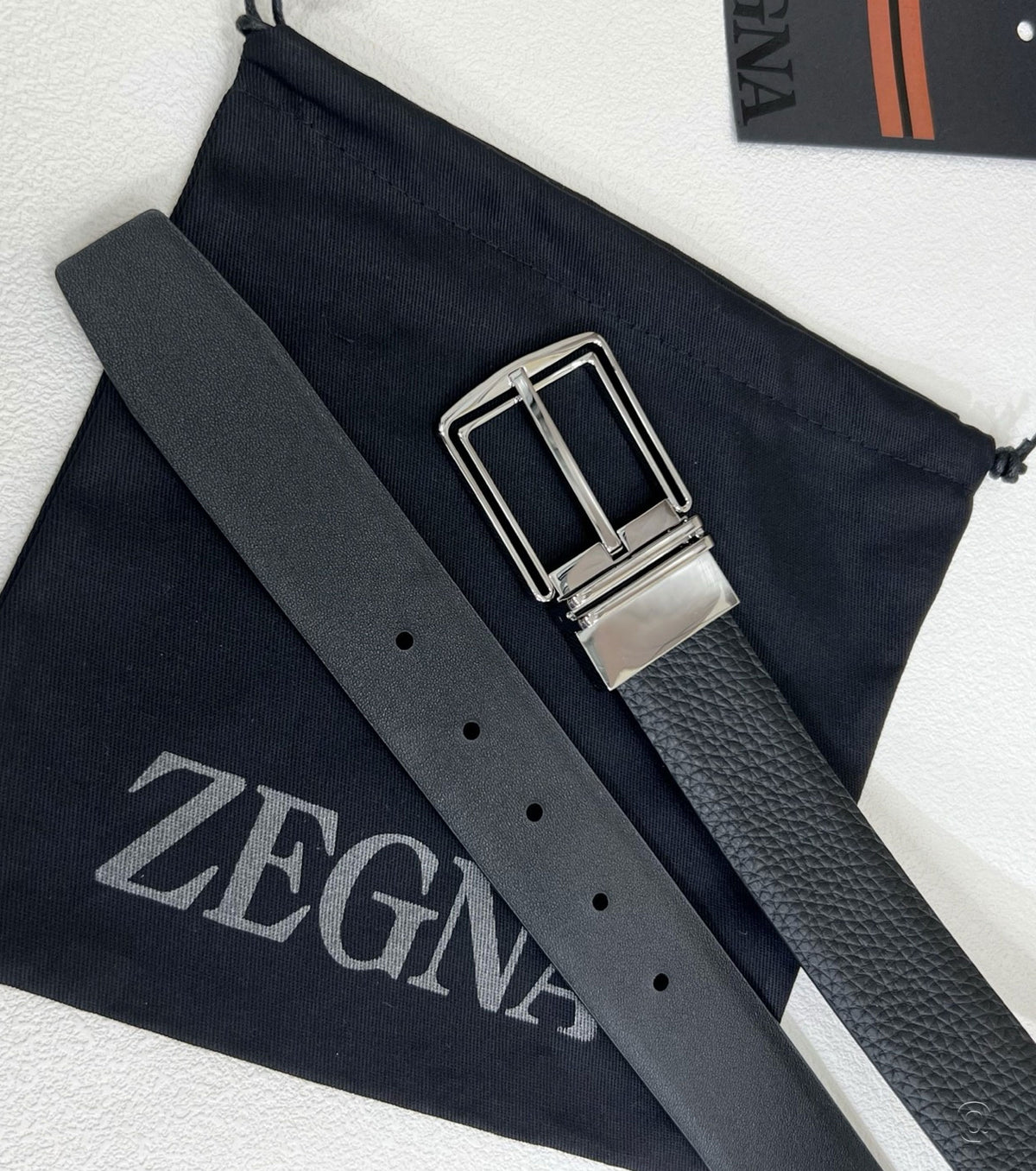 Reversible leather belt