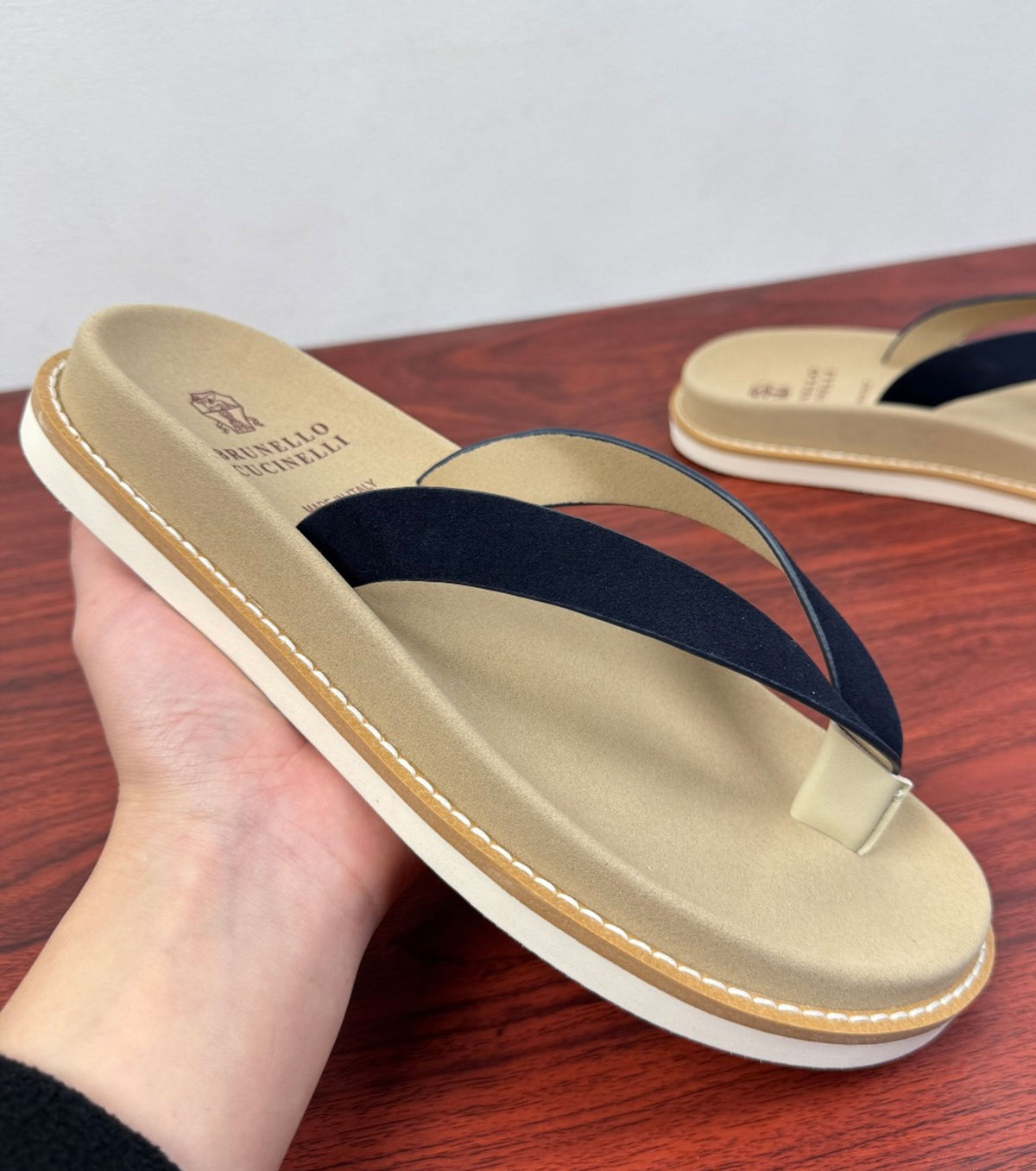 Suede Flip Flops