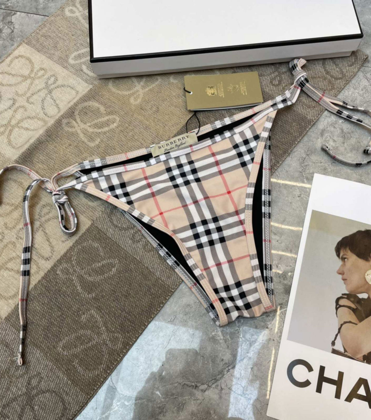 Two-piece Check Bikini