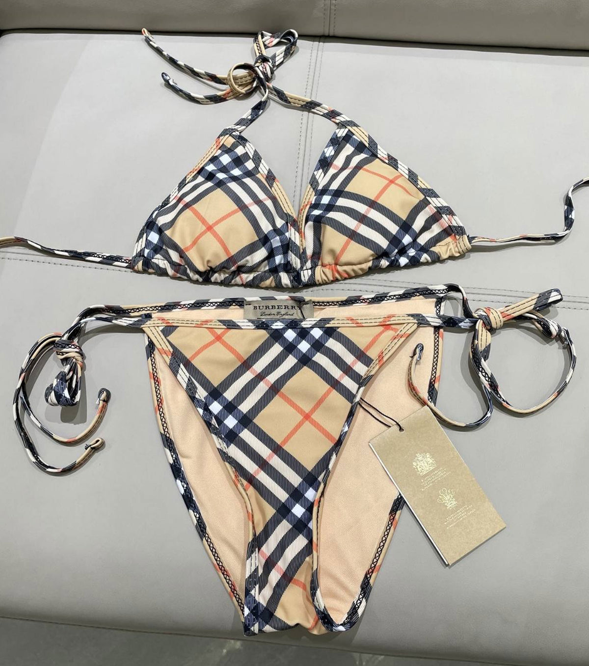 Two-piece Check Bikini