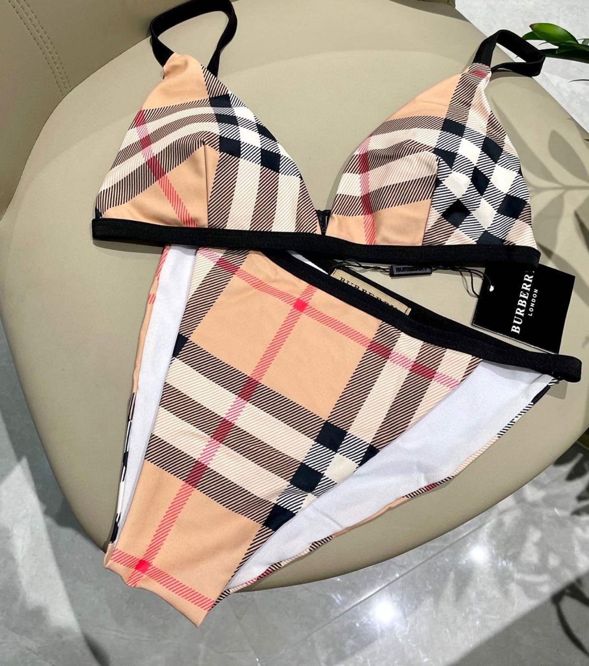 Two-piece Check Bikini