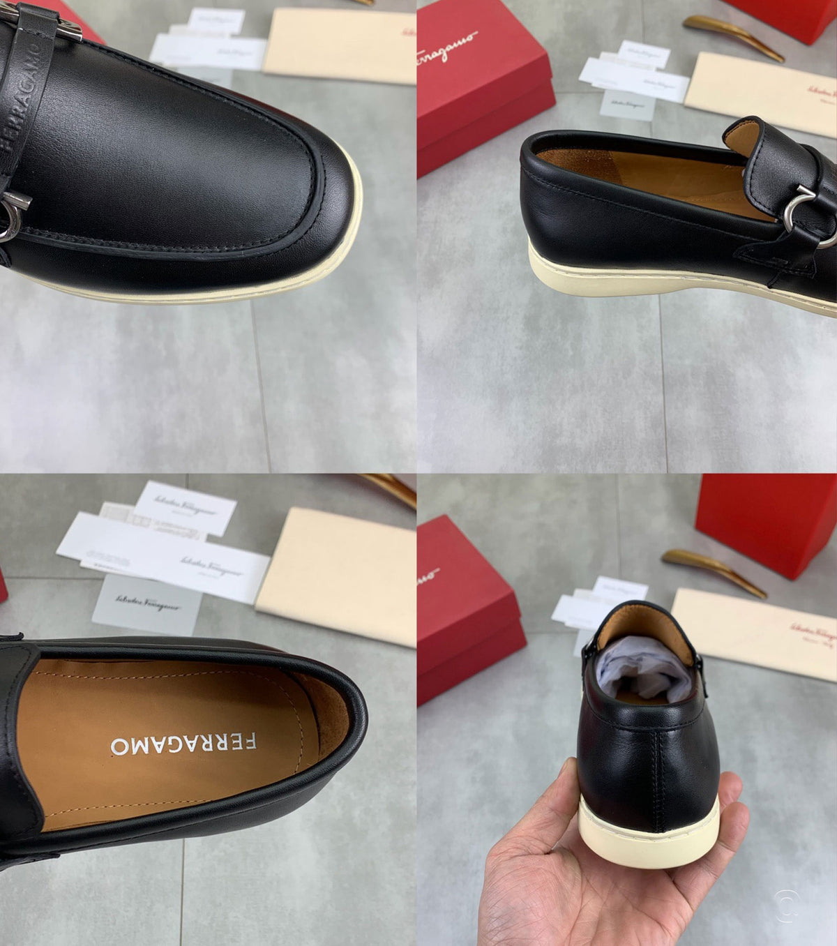 Casual loafer with Gancini ornament