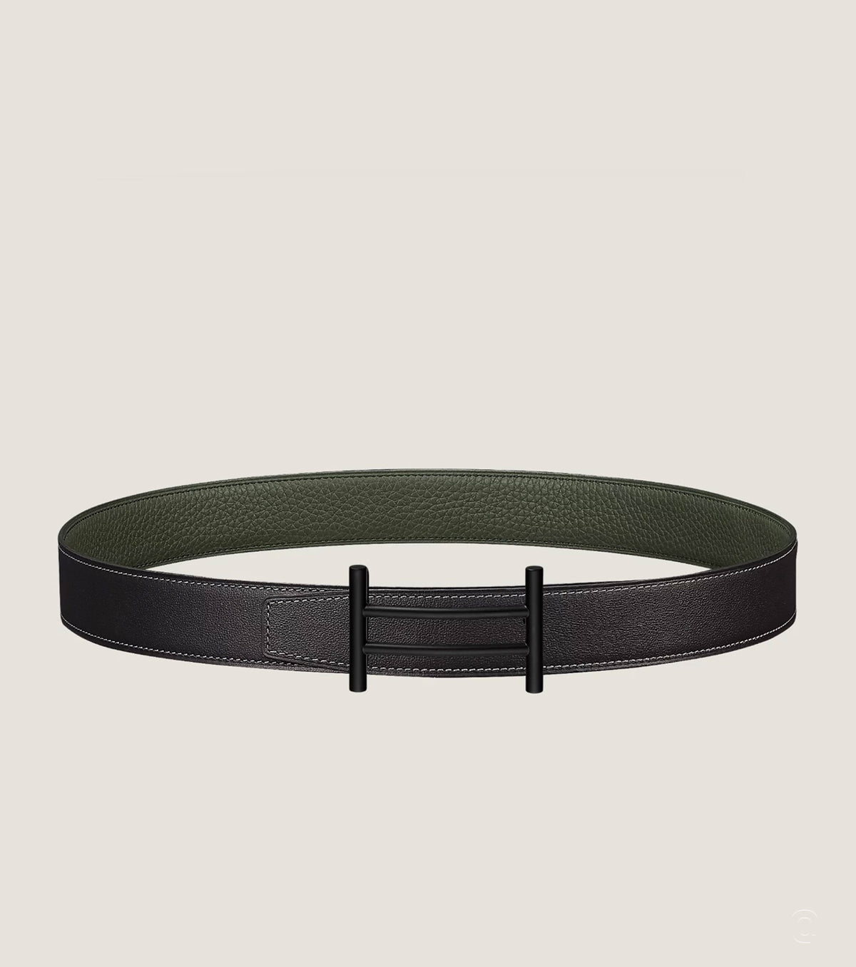 Rider belt buckle & Reversible leather strap 32 mm