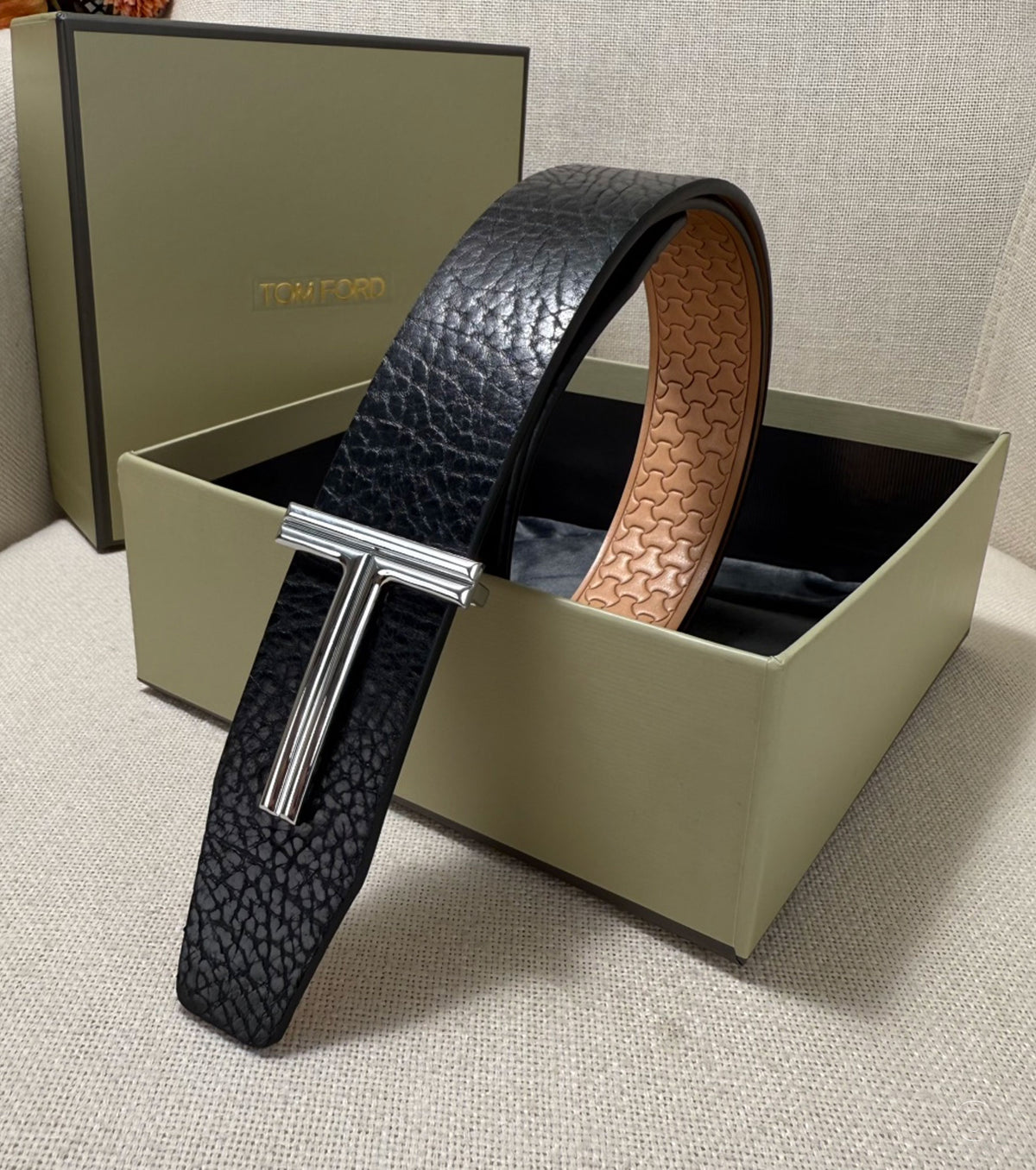 Leather belt 38 mm