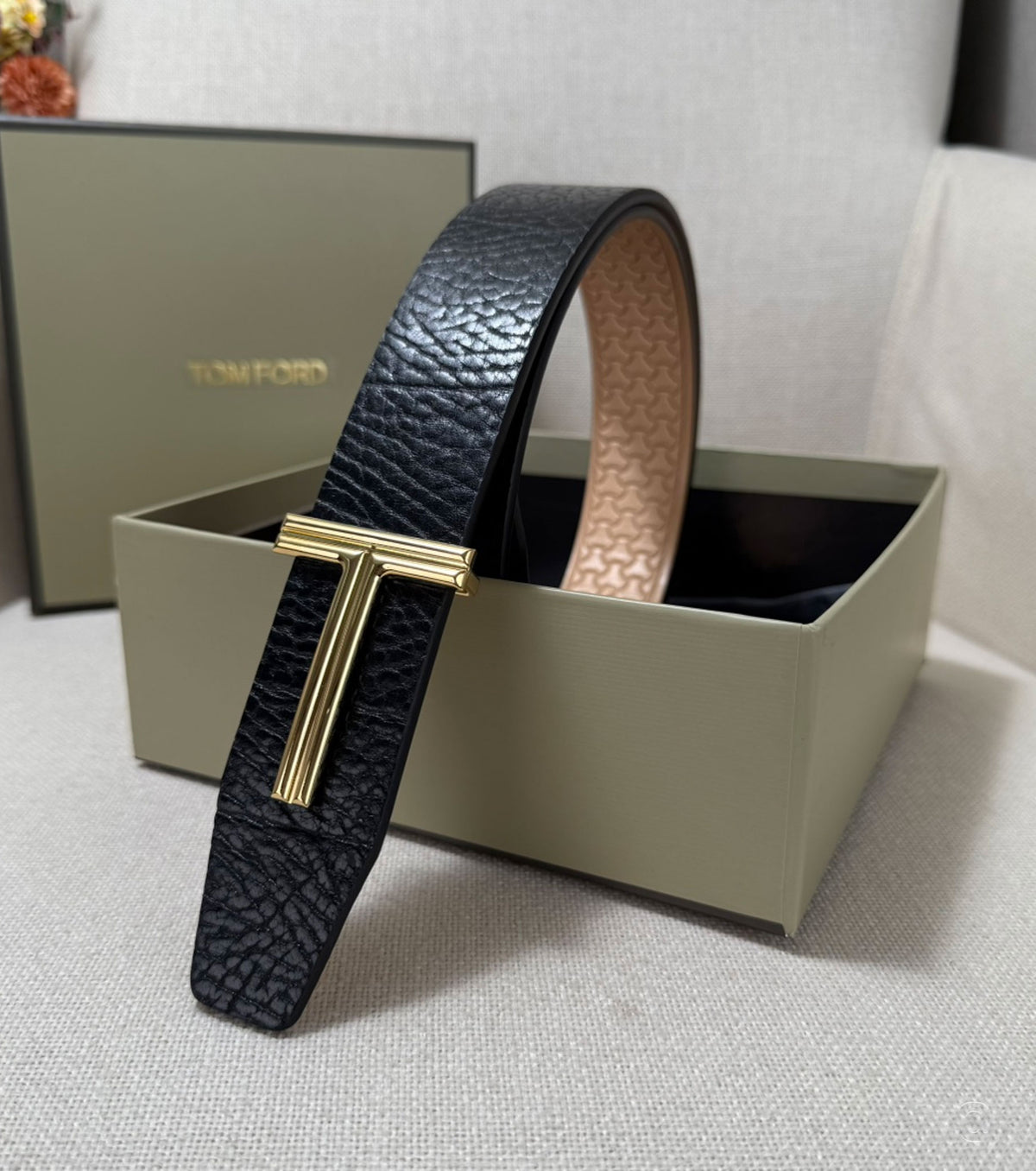 Leather belt 38 mm