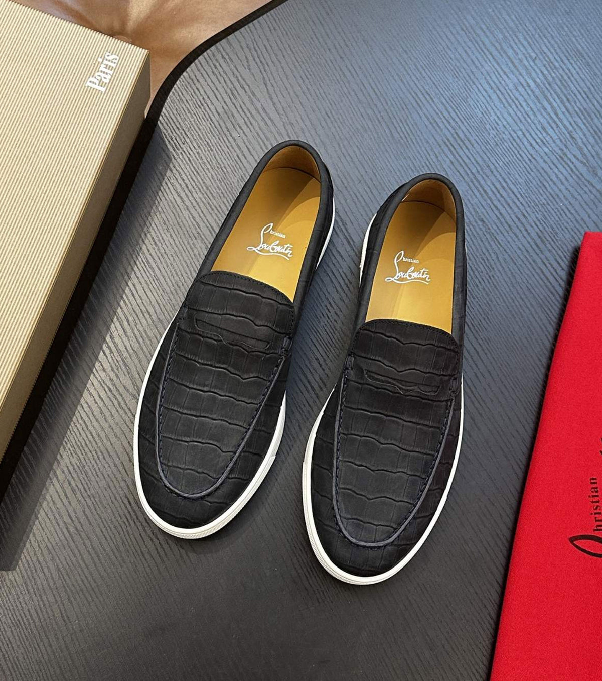 Leather loafers