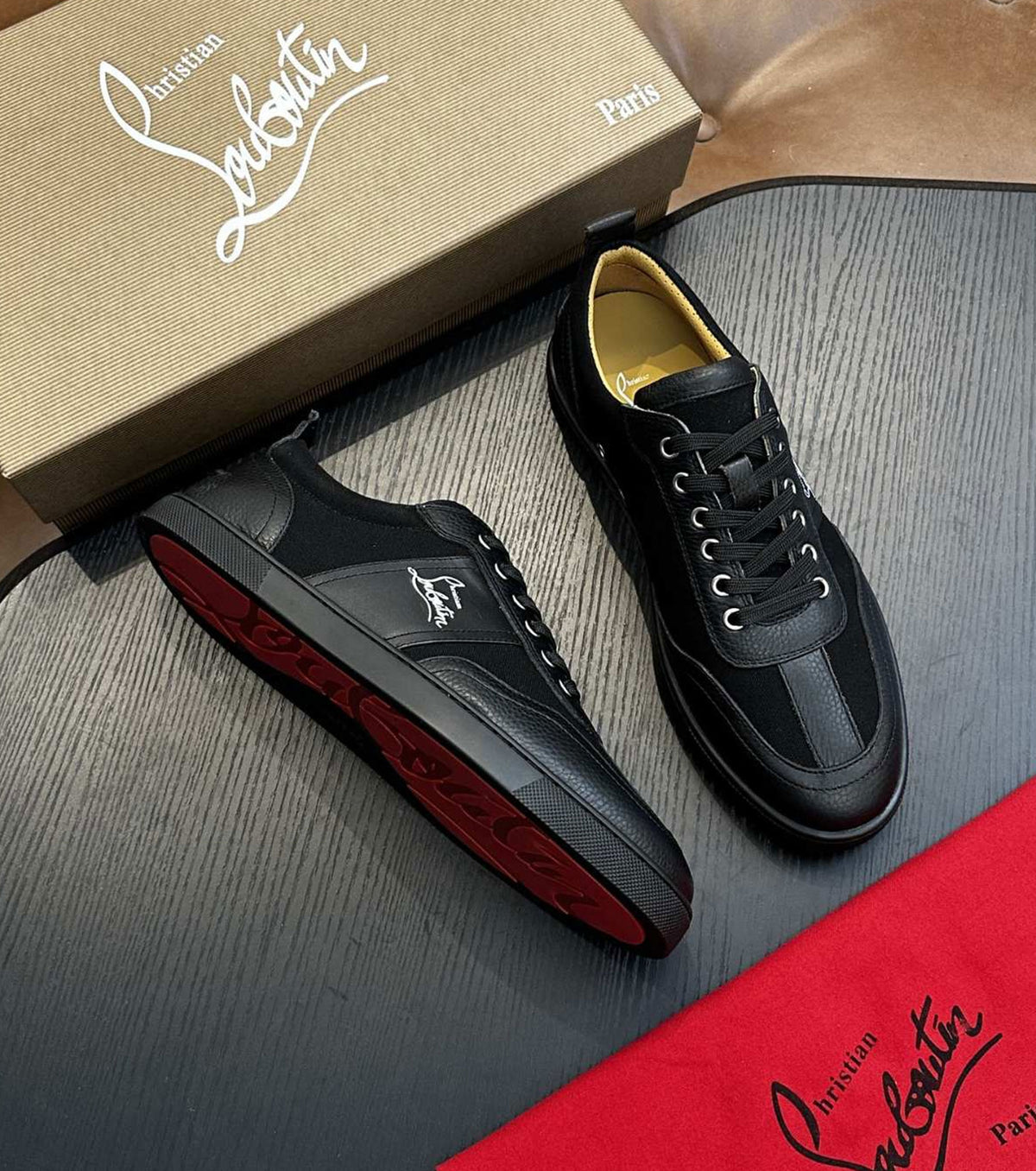 Leather sneakers