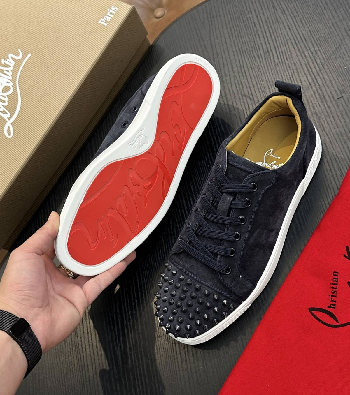 Suede sneakers