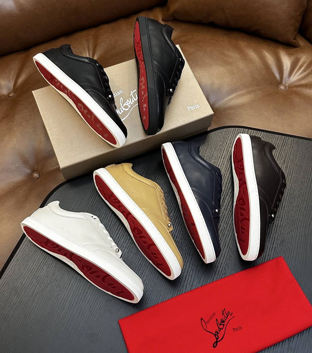 Leather sneakers