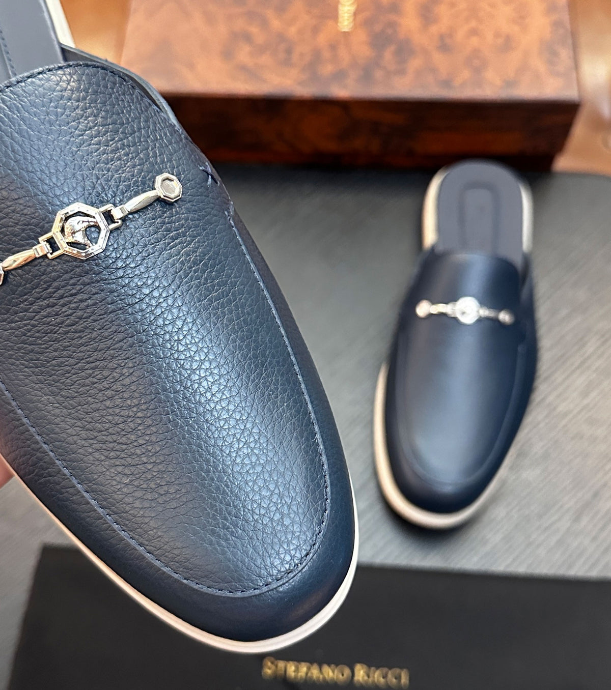 Leather loafers