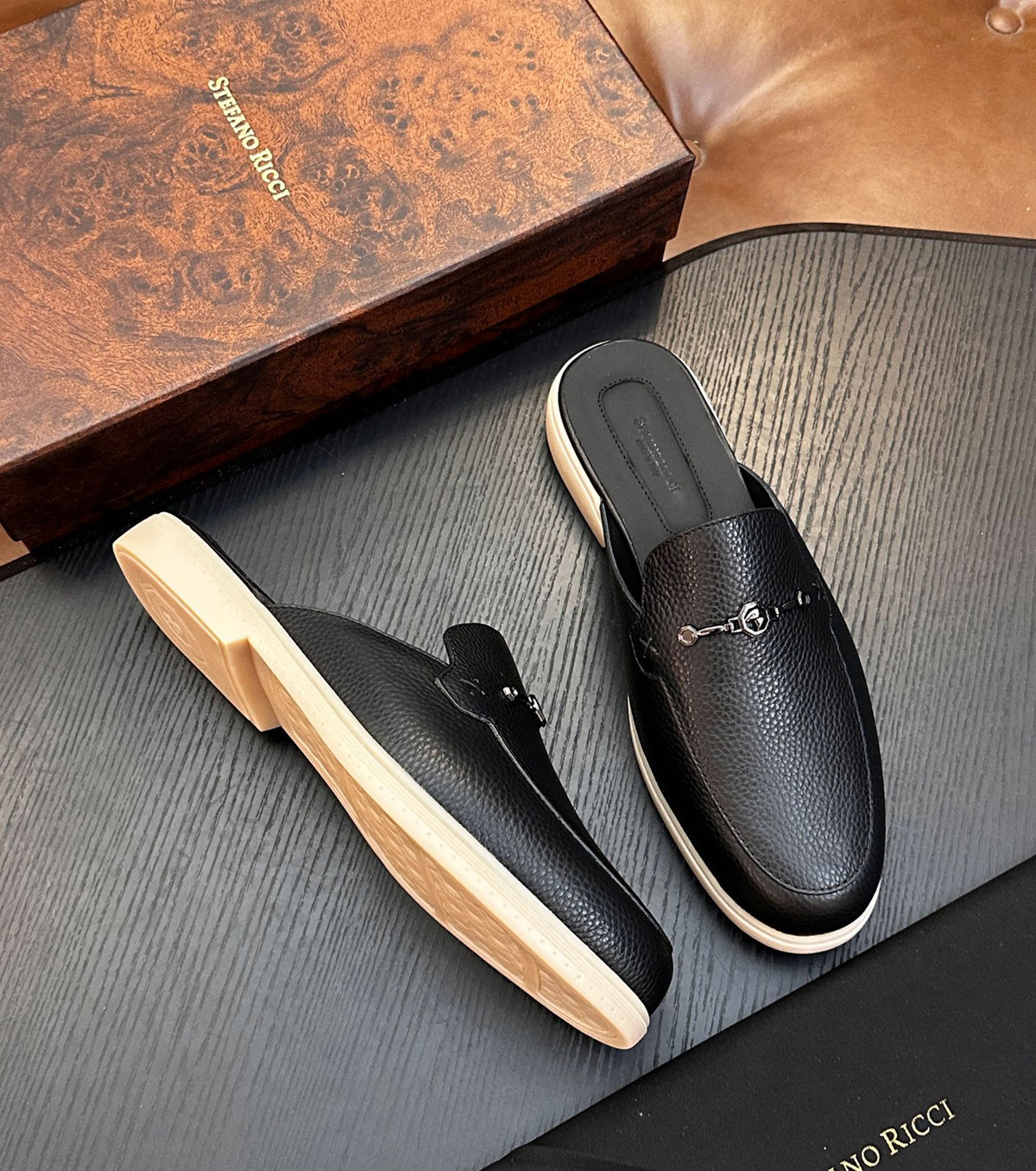 Leather loafers
