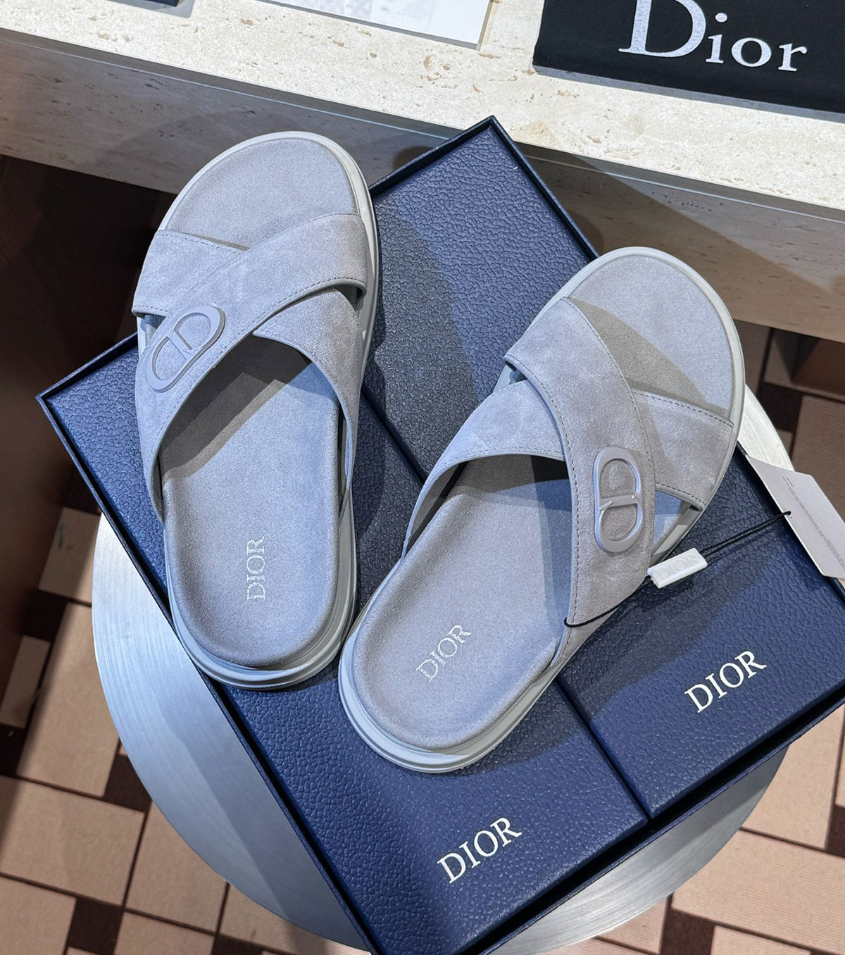 Suede sandal