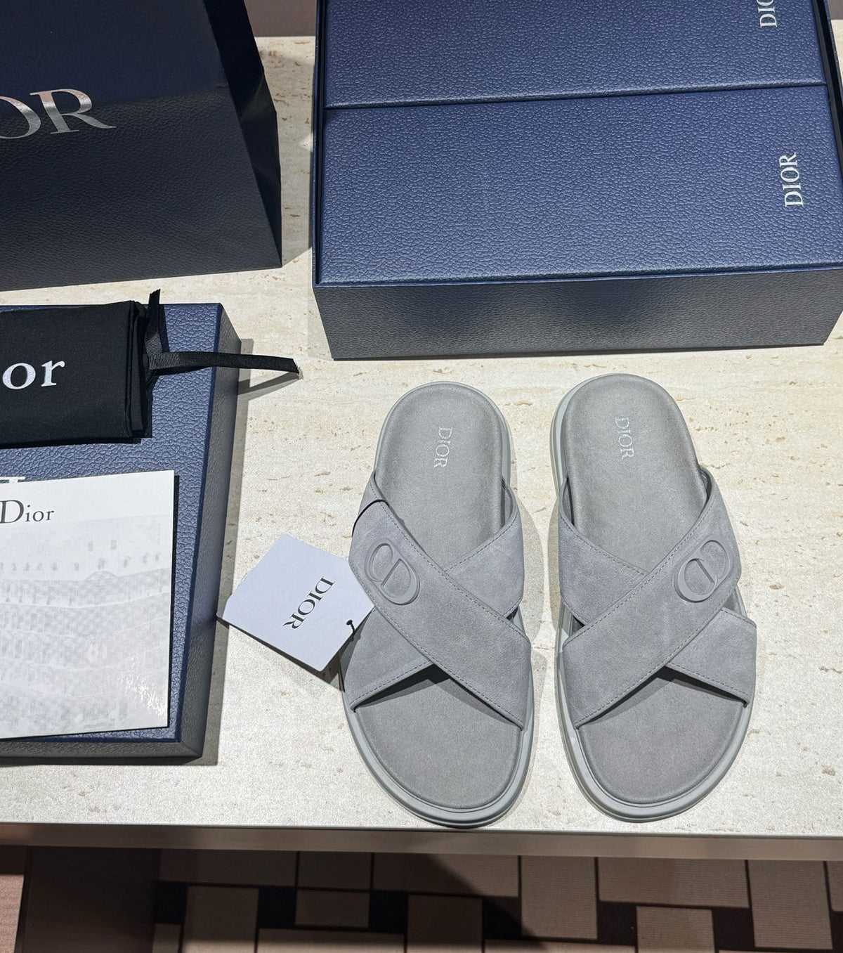 Suede sandal