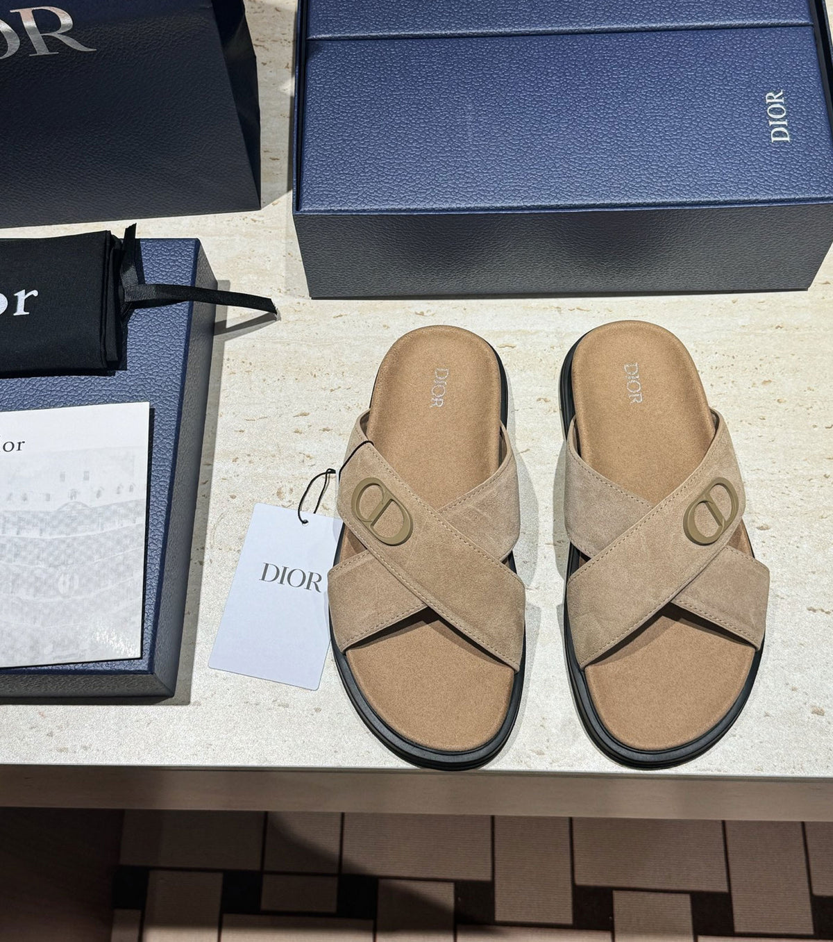 Suede sandal