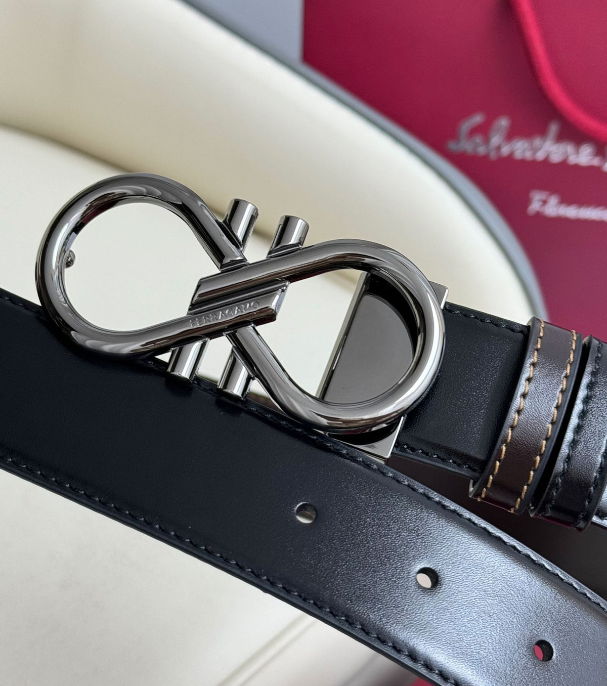Reversible leather Belt