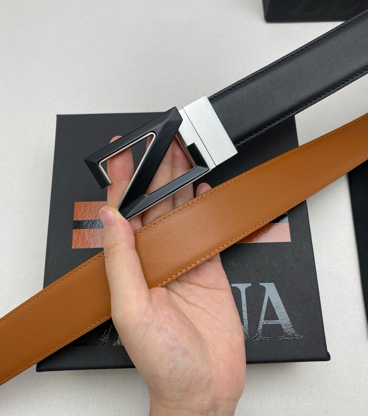 Reversible leather Belt