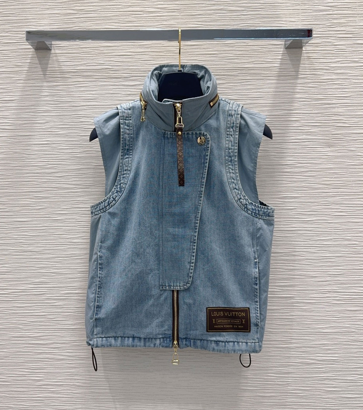 Washed Denim Utility Gilet