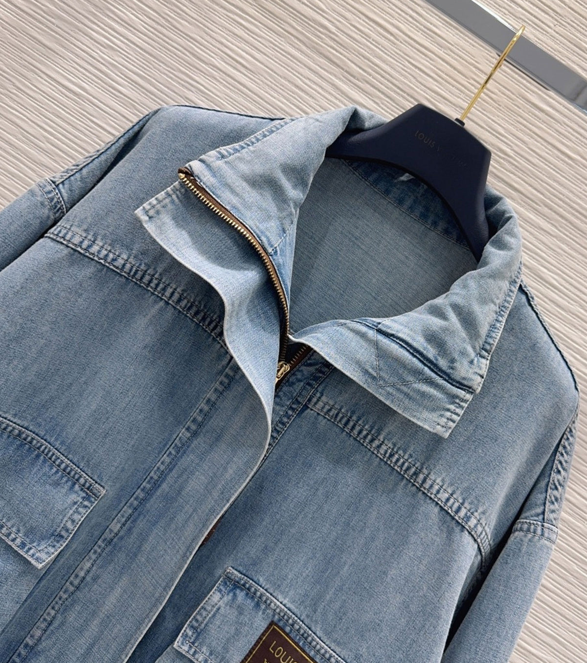 Utility Pocket Washed Denim Jacket