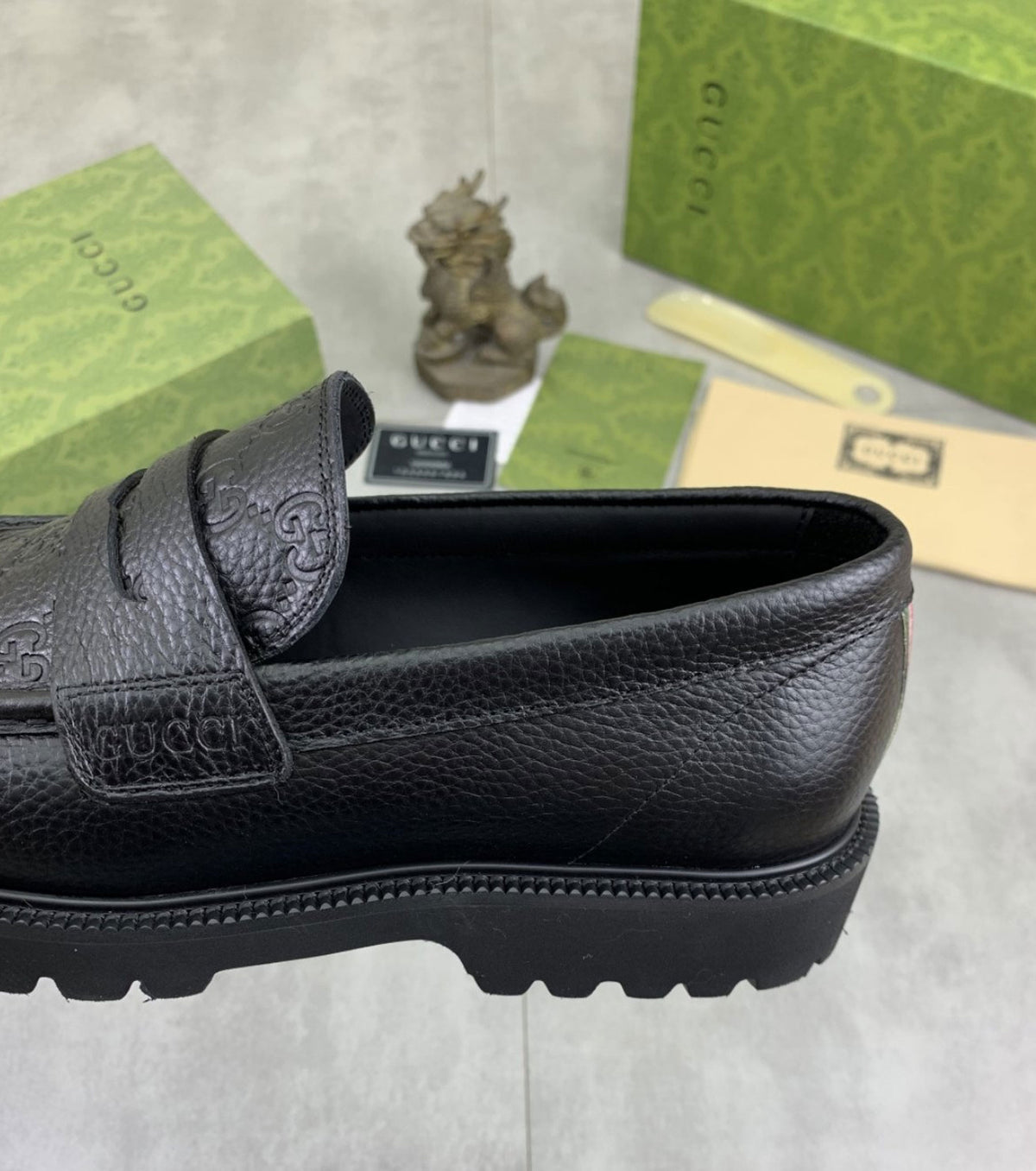 Leather loafers