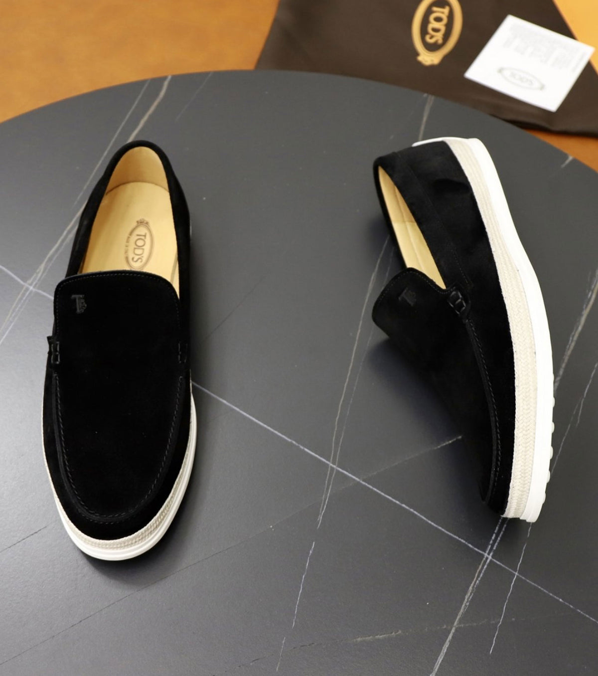 Suede loafers