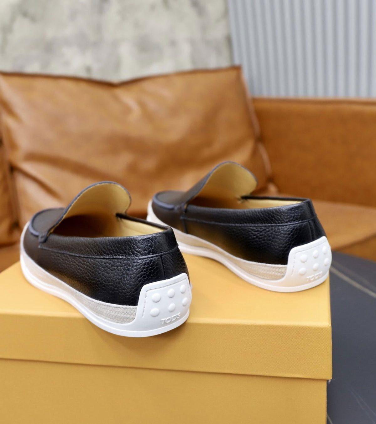 Leather loafers