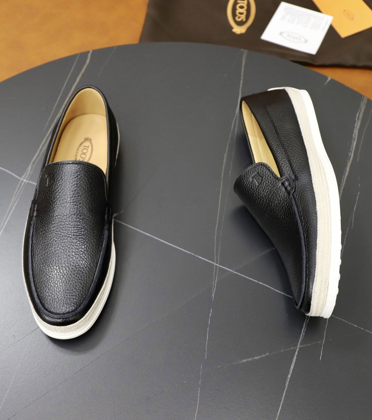 Leather loafers