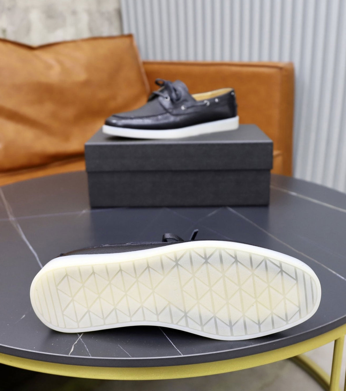 Leather loafers