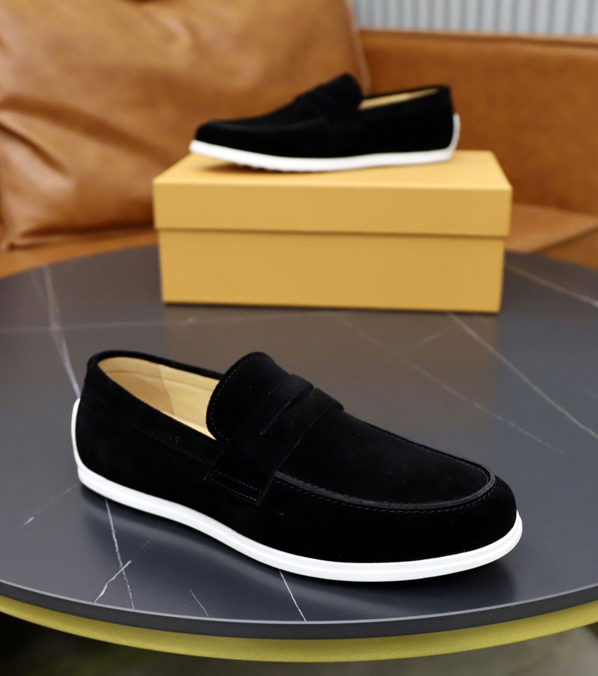 Suede loafers