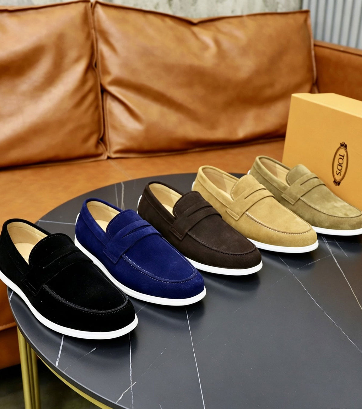 Suede loafers