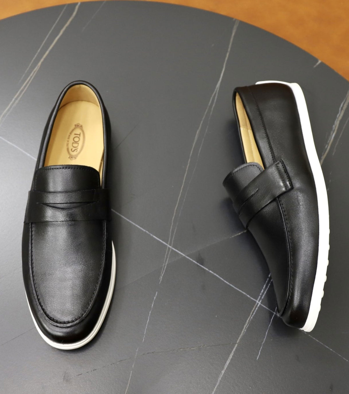 Leather loafers