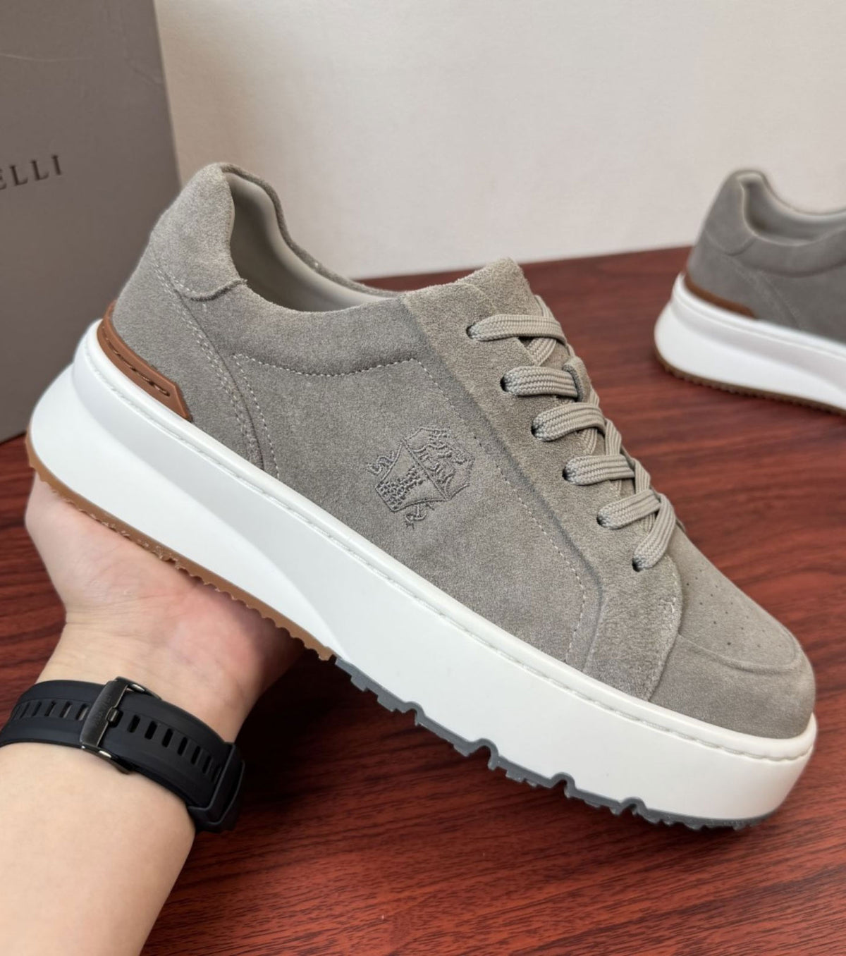 Suede sneakers