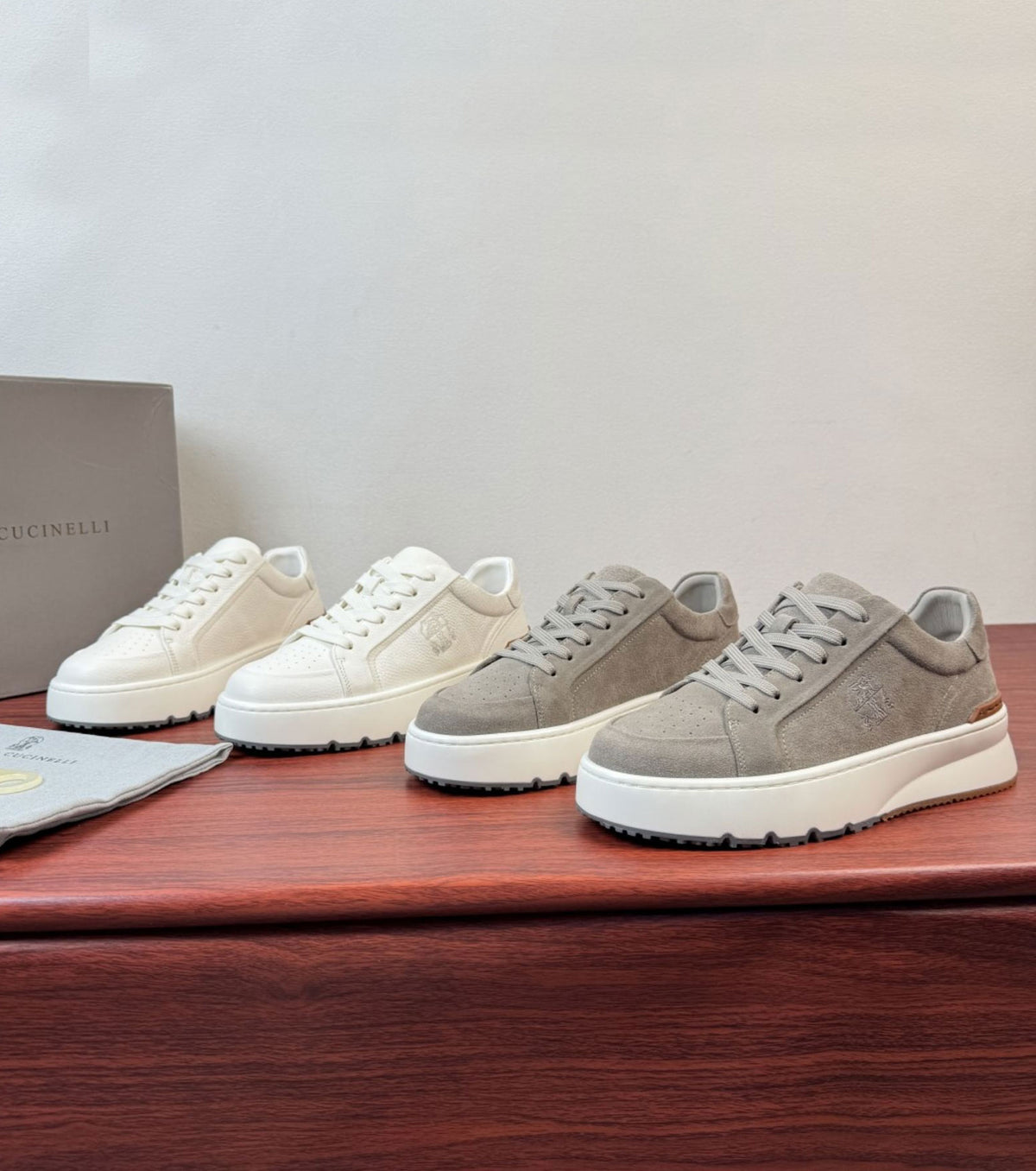 Suede sneakers