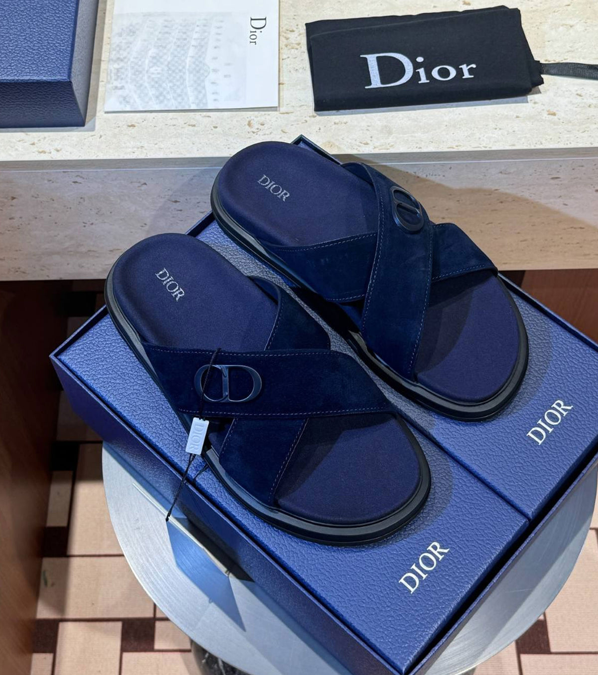 Suede sandal