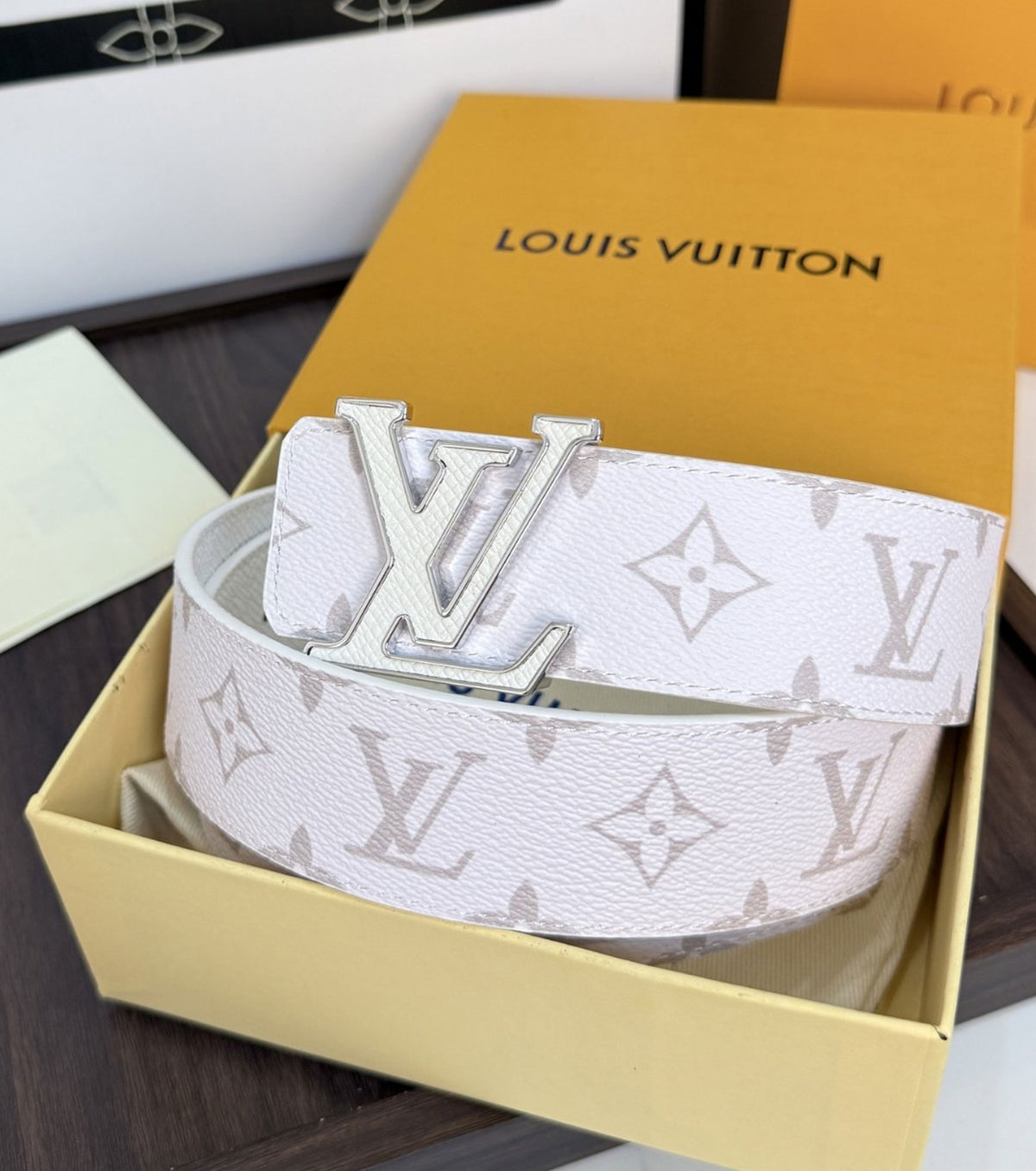 Reversible Monogram Leather Belt