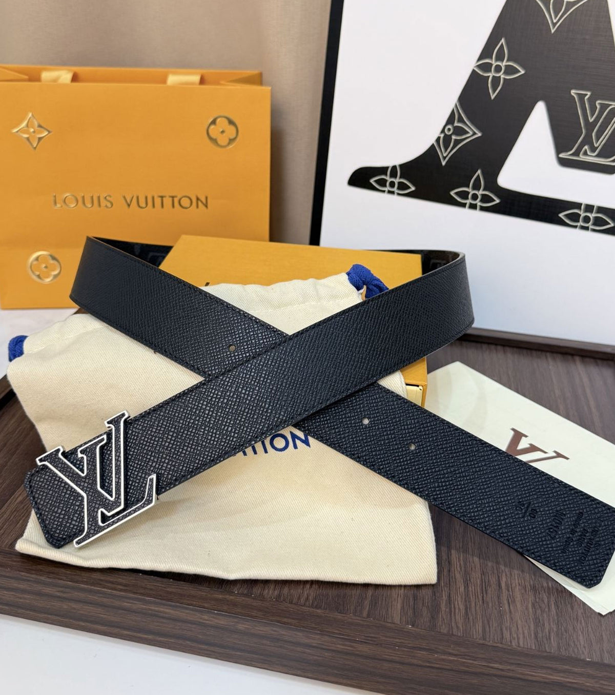 Reversible Monogram Leather Belt