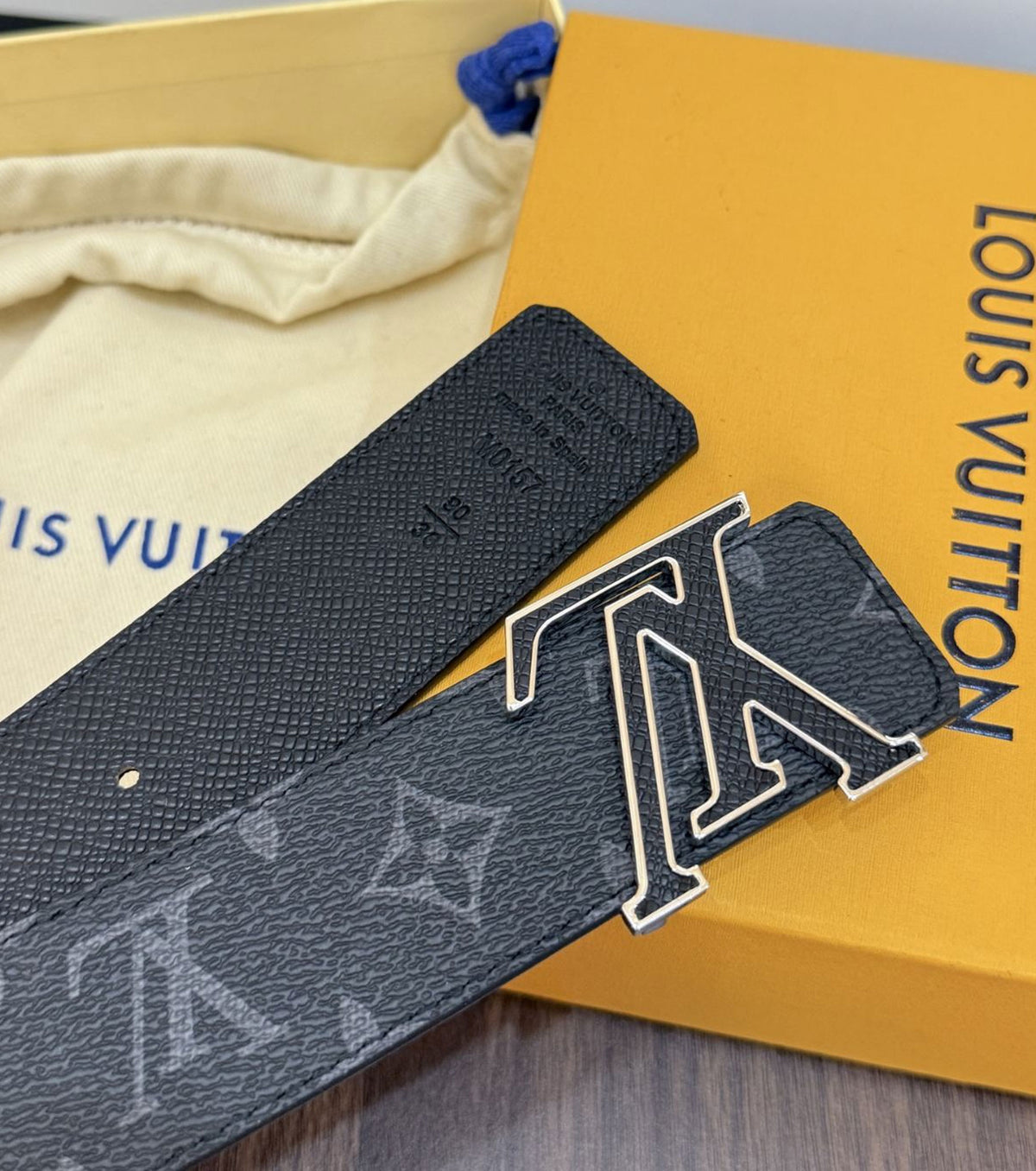 Reversible Monogram Leather Belt