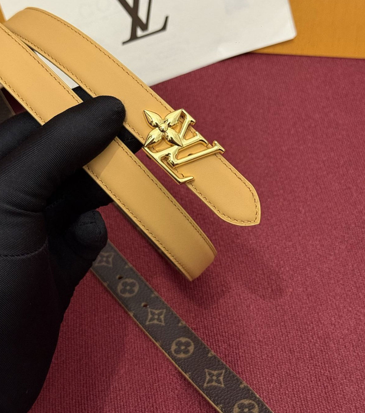 Reversible Monogram Leather Belt