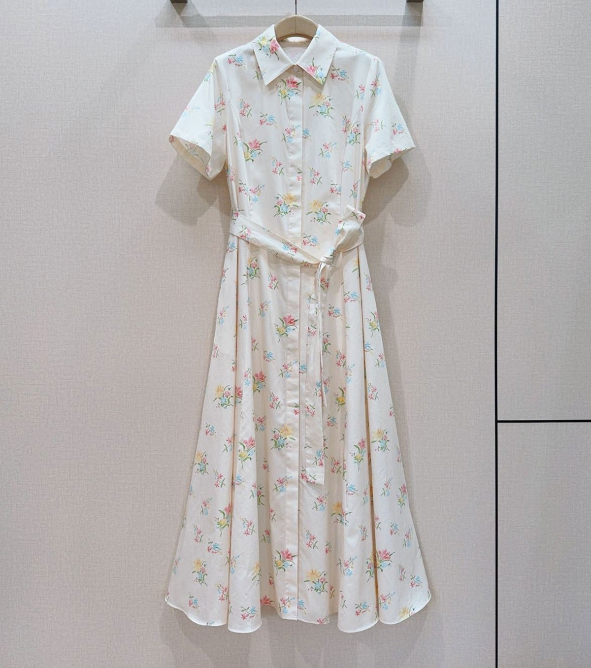 Mid-Length Belted Shirtdress